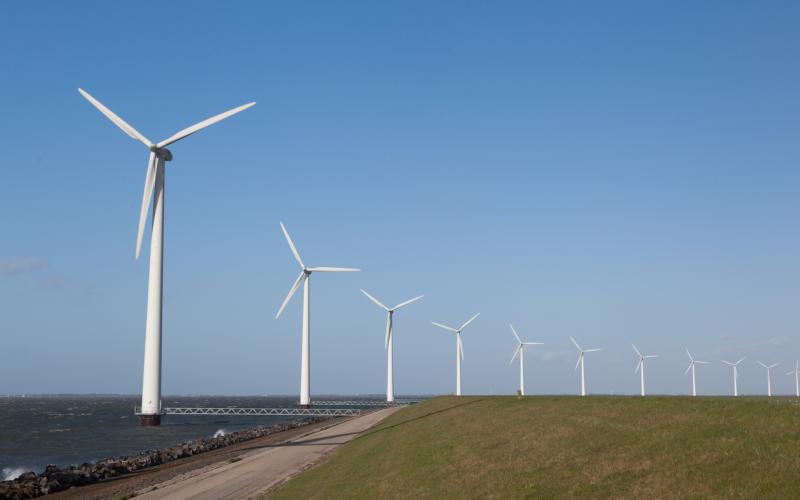 Foto van windturbines