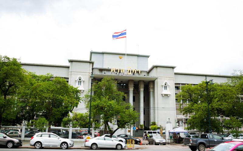 Justitiegebouw in Bangkok, Thailand